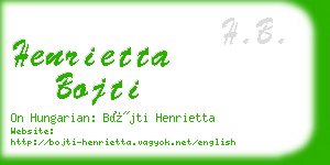 henrietta bojti business card